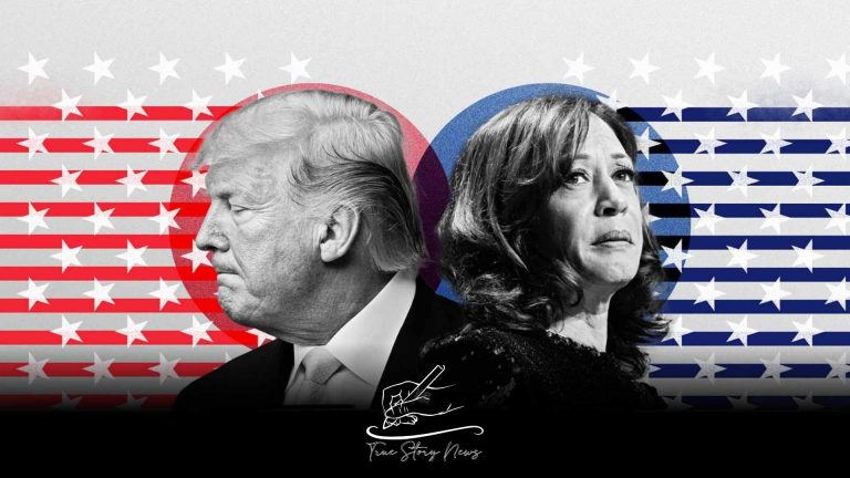 Trump strikes eastern battleground states as Harris campaigns in Michigan