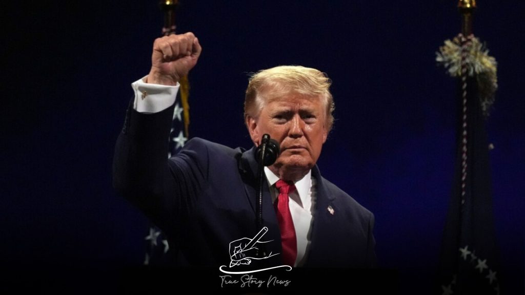Trump's 250th birthday speech continues after storm delay